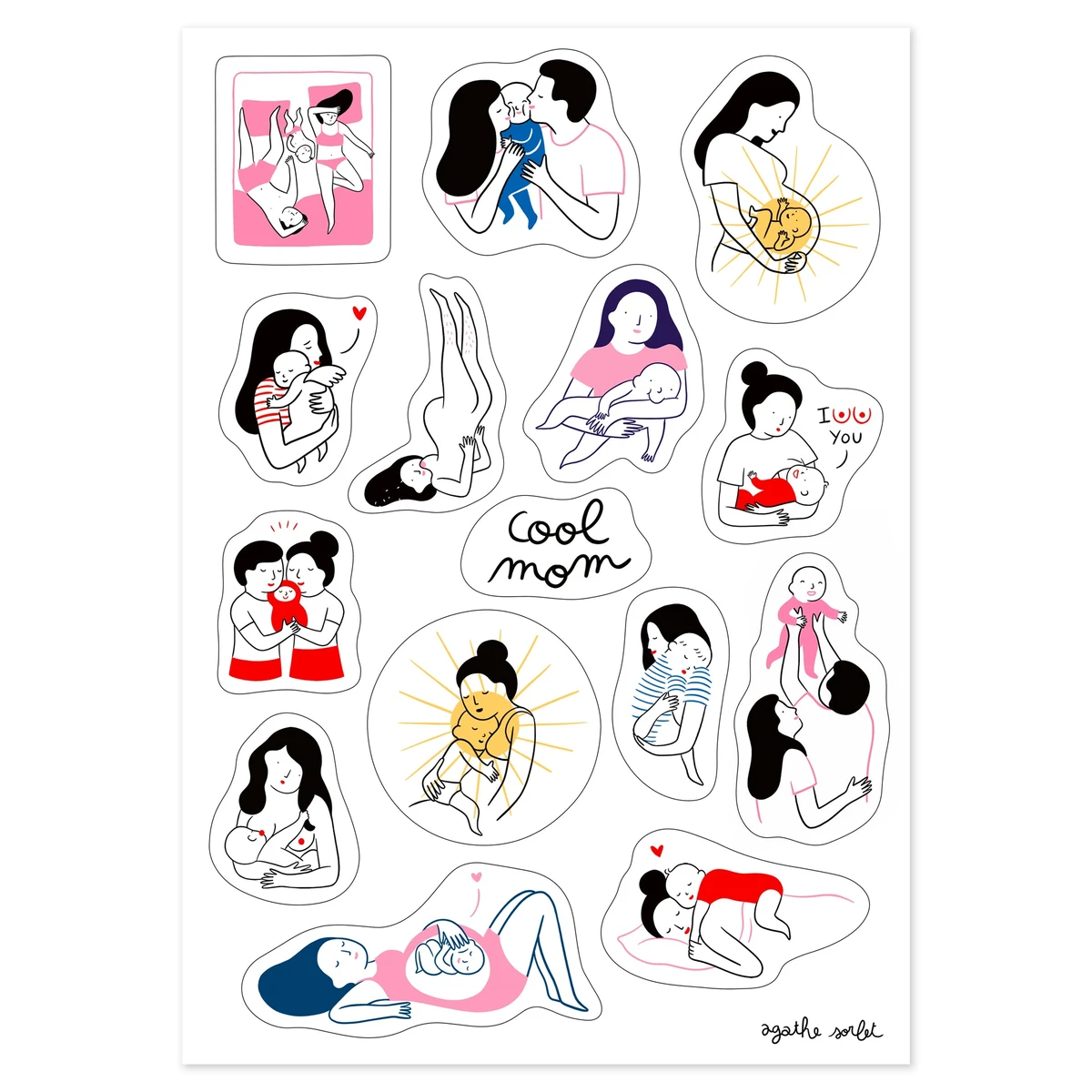 Cool Mom - Planche de Stickers