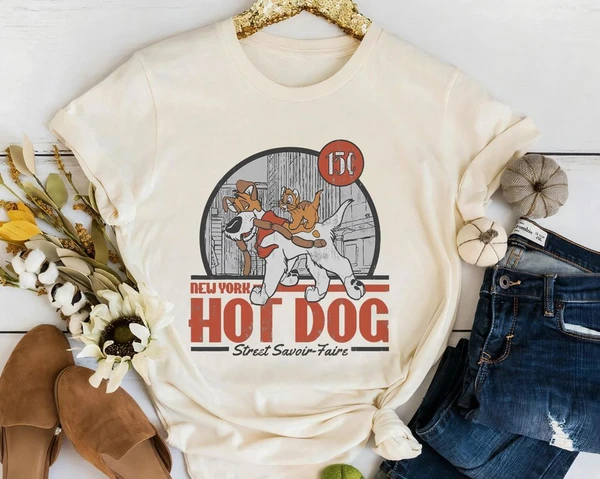Affiche De Hot-dog Disney Oliver & Compagnie New York Disneyland T-Shirt vendu par Distant Adelheid | SKU 4378845 | Printerval