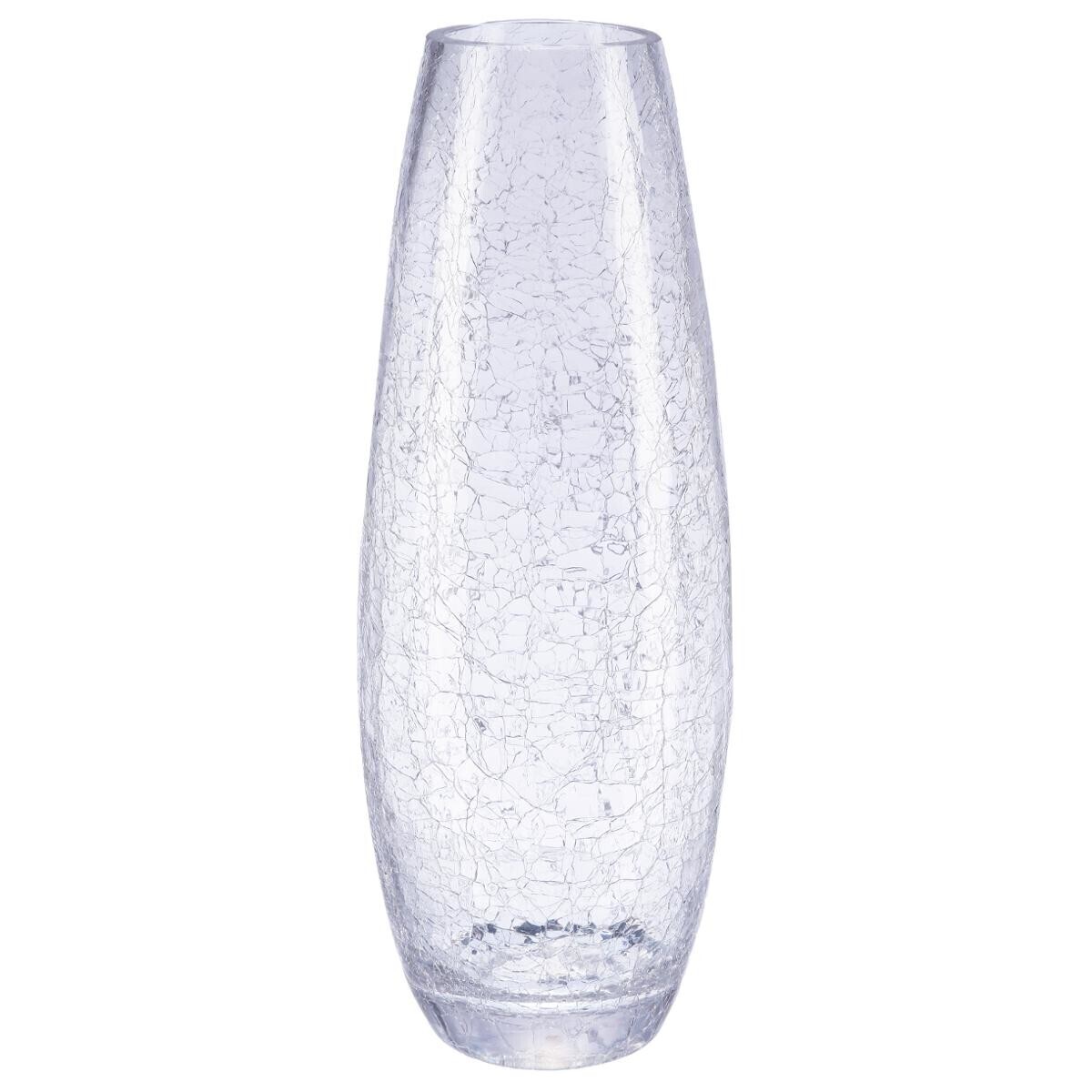 Vase verre craquelé, H40cm à poser au sol