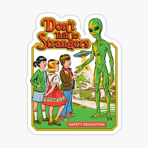 Ne parlez pas aux étrangers | Sticker
