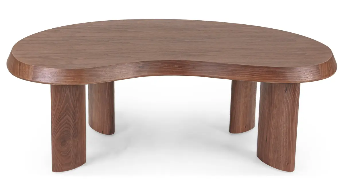 ANTONIO Table basse, Bois de noyer veiné, L110