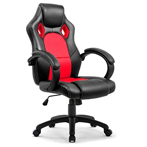 IntimaTe WM Heart Chaise Gaming, Ergonomique, Respirante, Inclinable avec Appui-tê Te et Dossier Haut, Fauteuil pour Le Bureau, la Maison, l’Ordinateur de Jeu (Rouge)