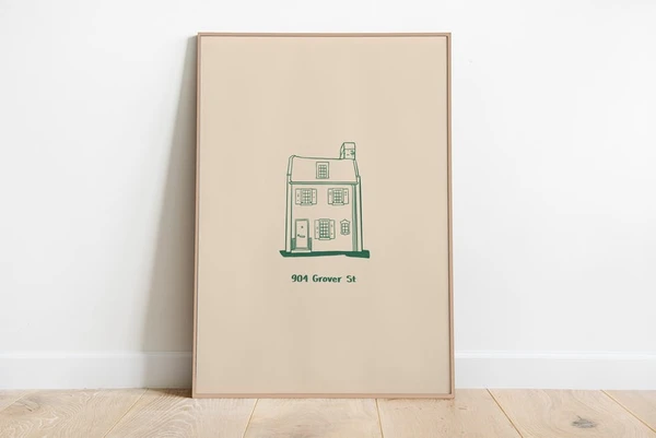 Personalized House Portrait, Custom Illustration, House Line Art, New Home Print, Housewarming Gift, House Sketch, Digital Download