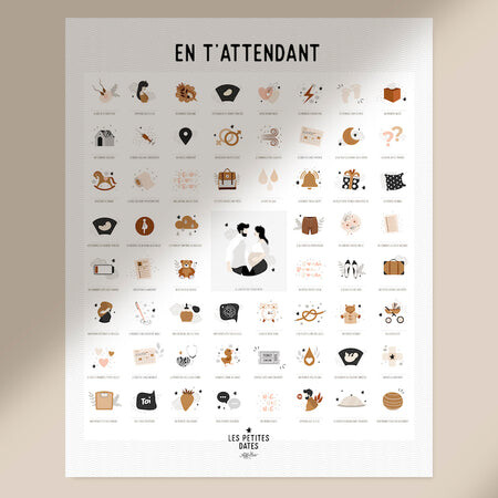 Affiche à tamponner - En t'attendant