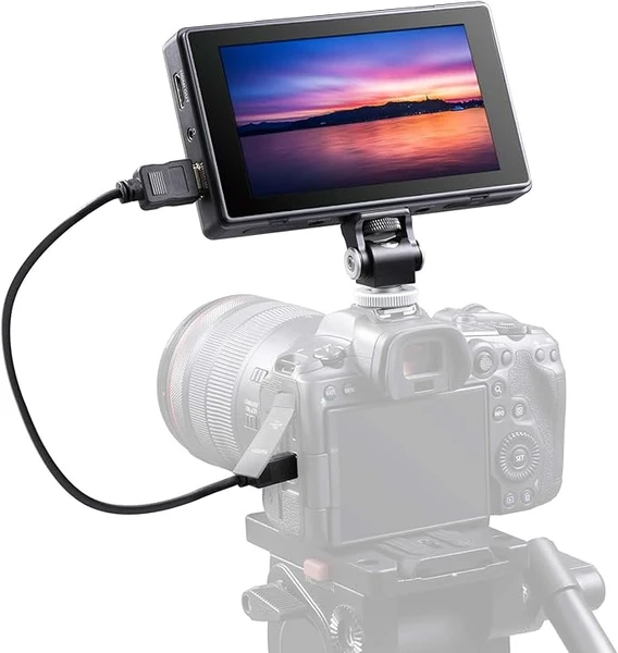 Godox GM55 Caméra Moniteur Tactile 5.5", 4K HDMI Caméra Vidéo Moniteur avec 3D LUT, 1920x1080 IPS Écran Tactile pour DSLR caméra Sony Canon Nikon Fujifilm Panasonic Olympus