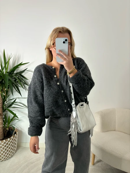 GILET CHLOÉ GRIS FONCÉ