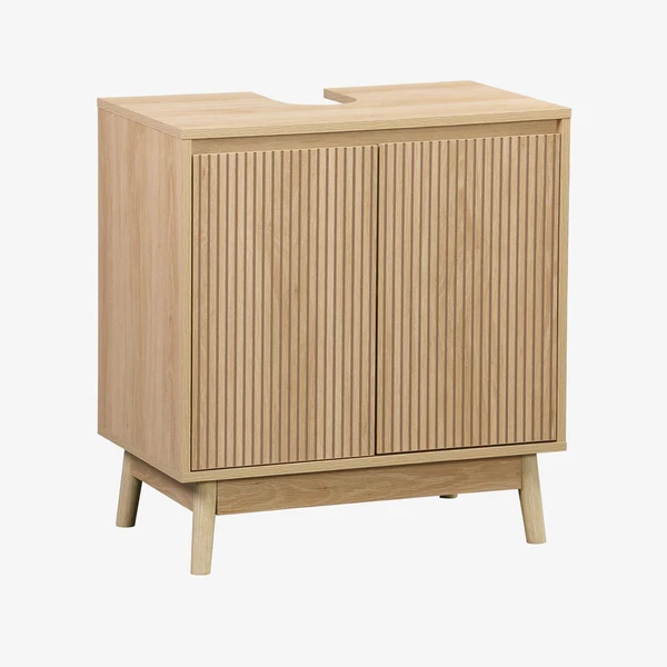 Meuble sous lavabo scandinave décor bois