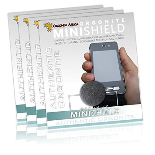 Mini-bouclier en orgonite (lot de 4) - Protection contre les ondes électromagnétiques pour téléphones portables