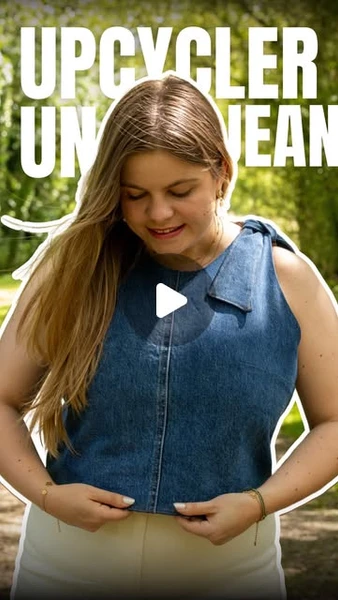 Juliette on Instagram: "Upcycler un jean n’était pas du tout prévu dans mes projets couture de cette année… et pourtant 😍👖✨J’avais deux inspirations en tête : un petit top en denim brut façon Balzac 💙 et un joli nœud sur l’épaule comme ceux qu’on voit chez Sézane 🎀Du coup, je suis partie d’une valeur sûre : le patron Harriet de chez @anceaparis 🤍Pour conserver l’esprit jean, j’ai utilisé un de mes anciens denims et j’ai même récupéré la couture du milieu de jambe pour la placer au milieu devant et au milieu dos 👀 Un petit détail que j’adore et qui rappelle complètement l’origine du tissu 👖Et comme j’aime les jolis intérieurs autant que les jolis extérieurs 😅 j’ai choisi un vichy pour la doublure et j’ai assemblé le tout avec des finitions invisibles ✨Résultat : un top presque réversible ! Bon, le nœud à l’épaule l’empêche de l’être totalement, mais honnêtement… je n’ai aucune envie de m’en passer tellement il est mignon 😍Je crois que c’est déjà l’un de mes tops préférés de l’été ☀️💛[couture, upcycling, denim, top Harriet, Ancéa paris, fait main, cousette, mode durable] #anceaparis #topharriet #upcycling #upcyclingjean"