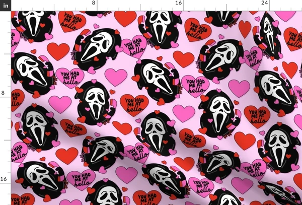SCREAM LOVE HELLO-BRIGHT Fabric | Spoonflower