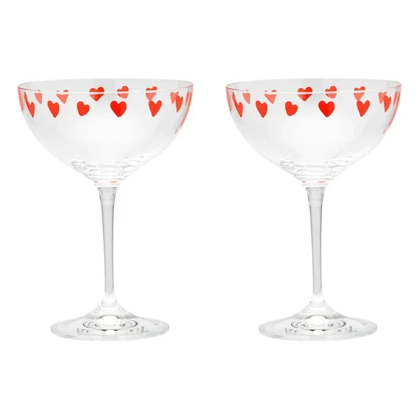Coupes Classic Love - Set de 2 | Rouge