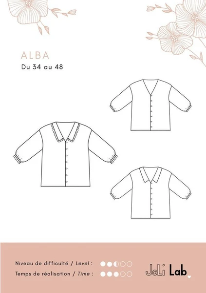 Blouse Alba - Patron Couture PDF ou Pochette