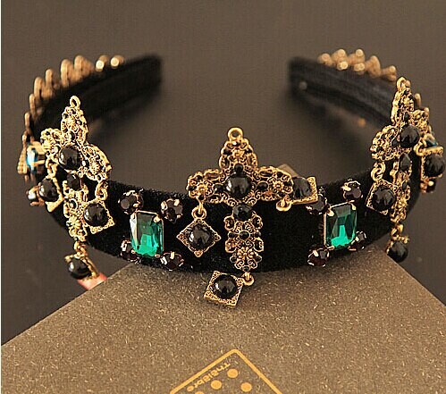 Fermoir pour cheveux en velours noir pour femme, accessoires de coiffure, vintage, métal, fleur, perle