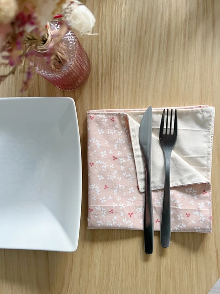 Serviette de table tissu lavable pour un zéro déchet