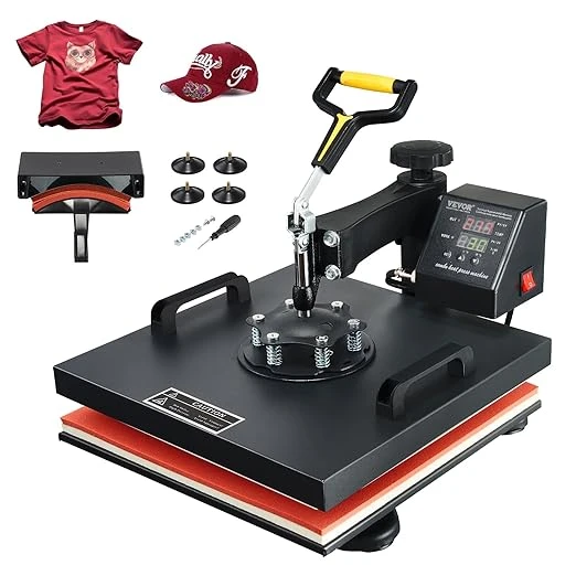 Presse à Chaud Machine de Sublimation Textile 38x38 cm Machine d'impression 1200 W Presse à Chaleur Polyvalente Contrôle Numérique Transfert Efficace Imprimante pour T-Shirt Sac Chapeau