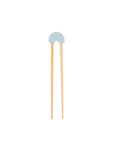 Baguettes pour enfants | Bois de hêtre/silicone. 20 cm. | Smokey Blue, Light Nature
