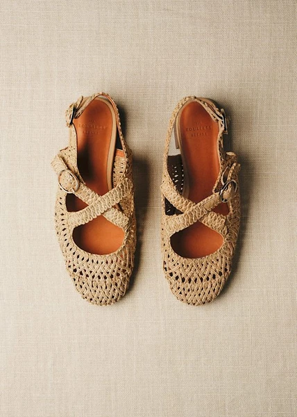 Ballerines Low Nala - Naturel Textile Tressé