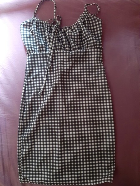 Robe Vichy noir et blanc TAILLE S