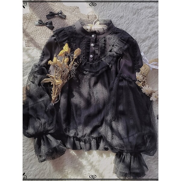 [$36.99]Alice's Cherry Liqueur Lolita Blouse Plus Size by Sakurada Fawn