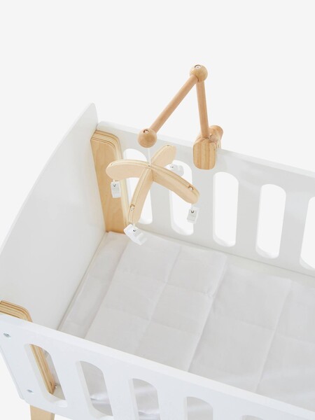 Mobile pour lit poupon en bois blanc - Vertbaudet
