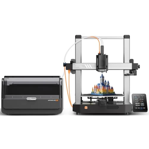 ANYCUBIC Kobra 3 Combo Imprimante 3D Multicolore FDM(4couleurs) 600 mm/s Impression Haute Vitesse, Haute Précision, Nivellement Auto LeviQ 3.0, Taille d‘Impression 250 * 250 * 260mm