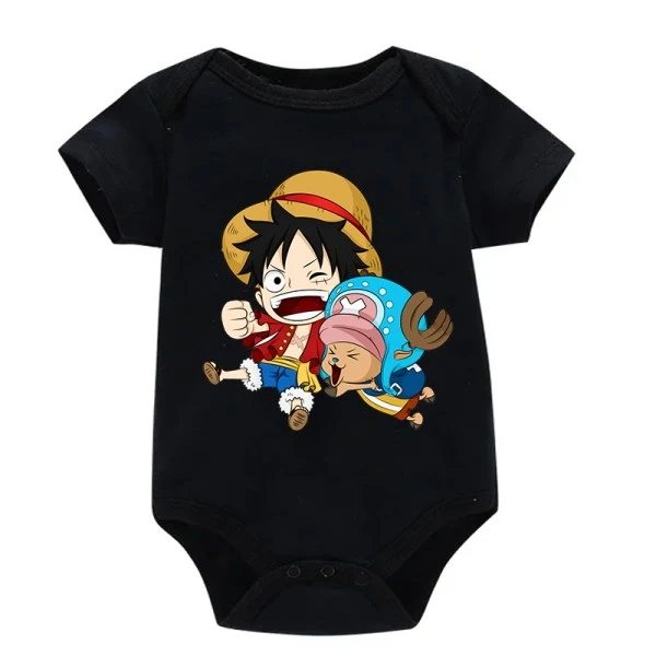 Funny Luffy and Chopper Baby One Piece Outfit Bodysuit