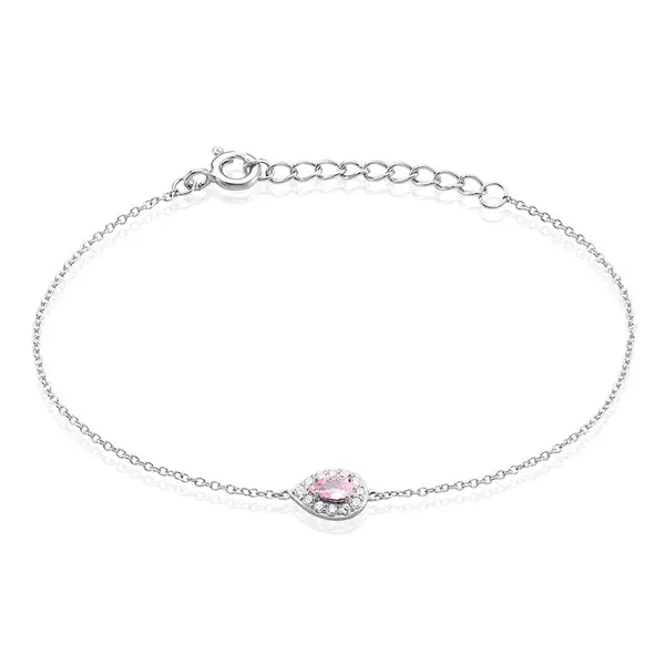 Bracelet Argent Blanc Tania Oxydes De Zirconium