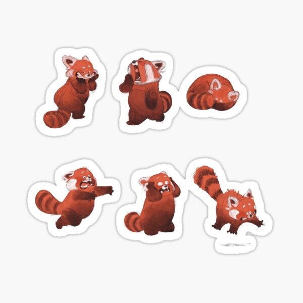 Ensemble Panda Rouge | Sticker