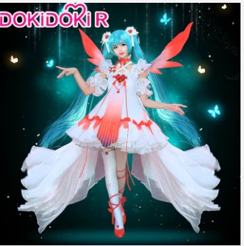 DokiDoki-R VOCALOID Cosplay Hatsune Miku Cosplay Costume Garden of Eden Angel