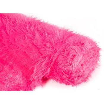 Imitation fourrure à poils longs, rose vif