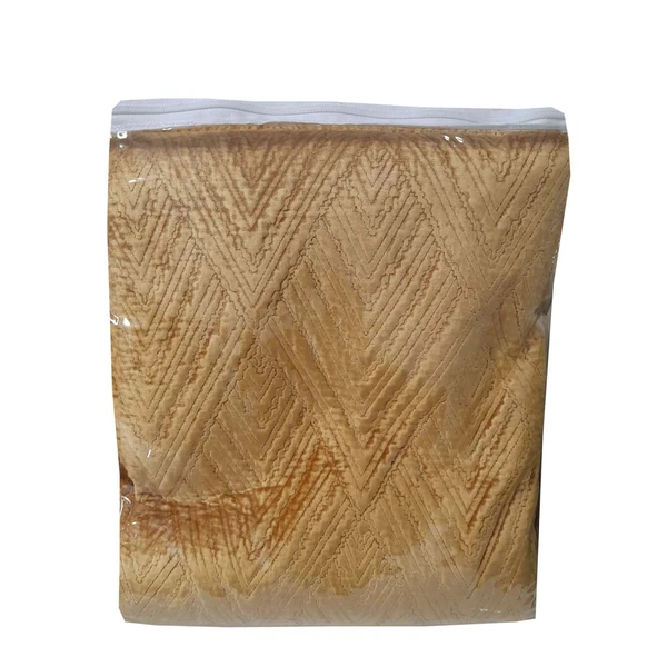 COUVRE LIT -230X250CM-EN VISCOSE ISTANBUL MOUTARDE -Q18027
