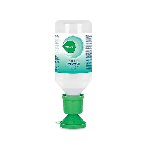 Focus Saline Eyewash 250Ml Stérile - Incluant Un Capuchon Pour Le Bain Oculaire
