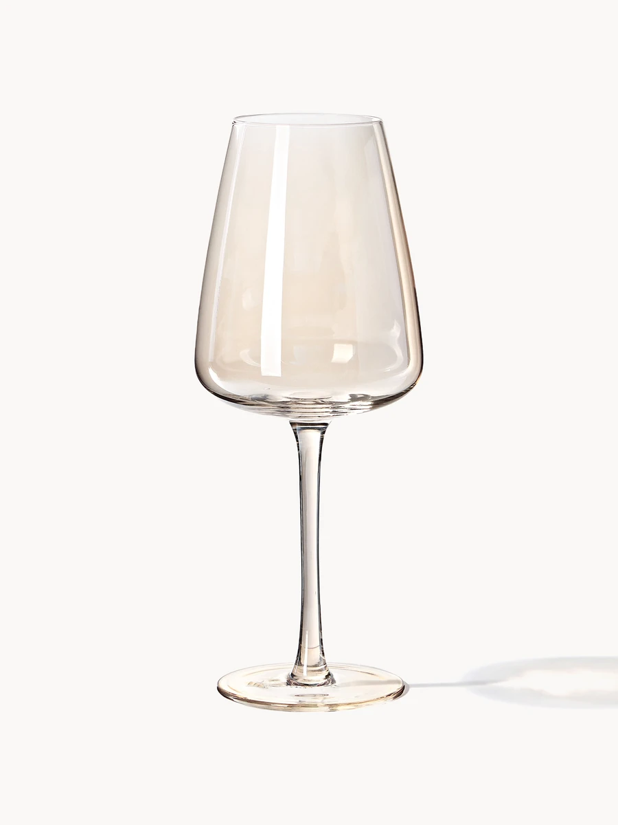 Verres à vin blanc soufflés bouche Ellery, 4 pièces