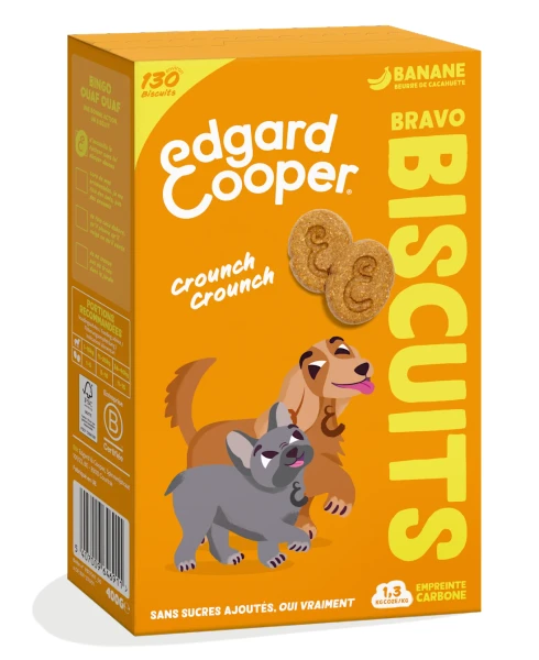 Friandises pour Chiens | Biscuits Bravo Banane et Beurre de cacahuètes | Edgard & Cooper