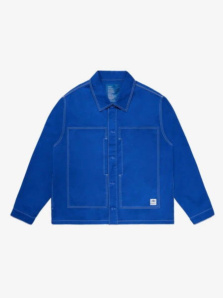 Surchemise à coutures contrastées - Bleu