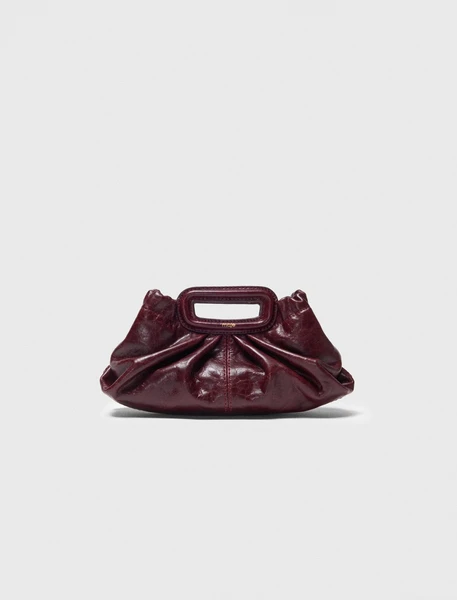 Mini clutch en cuir craquelé