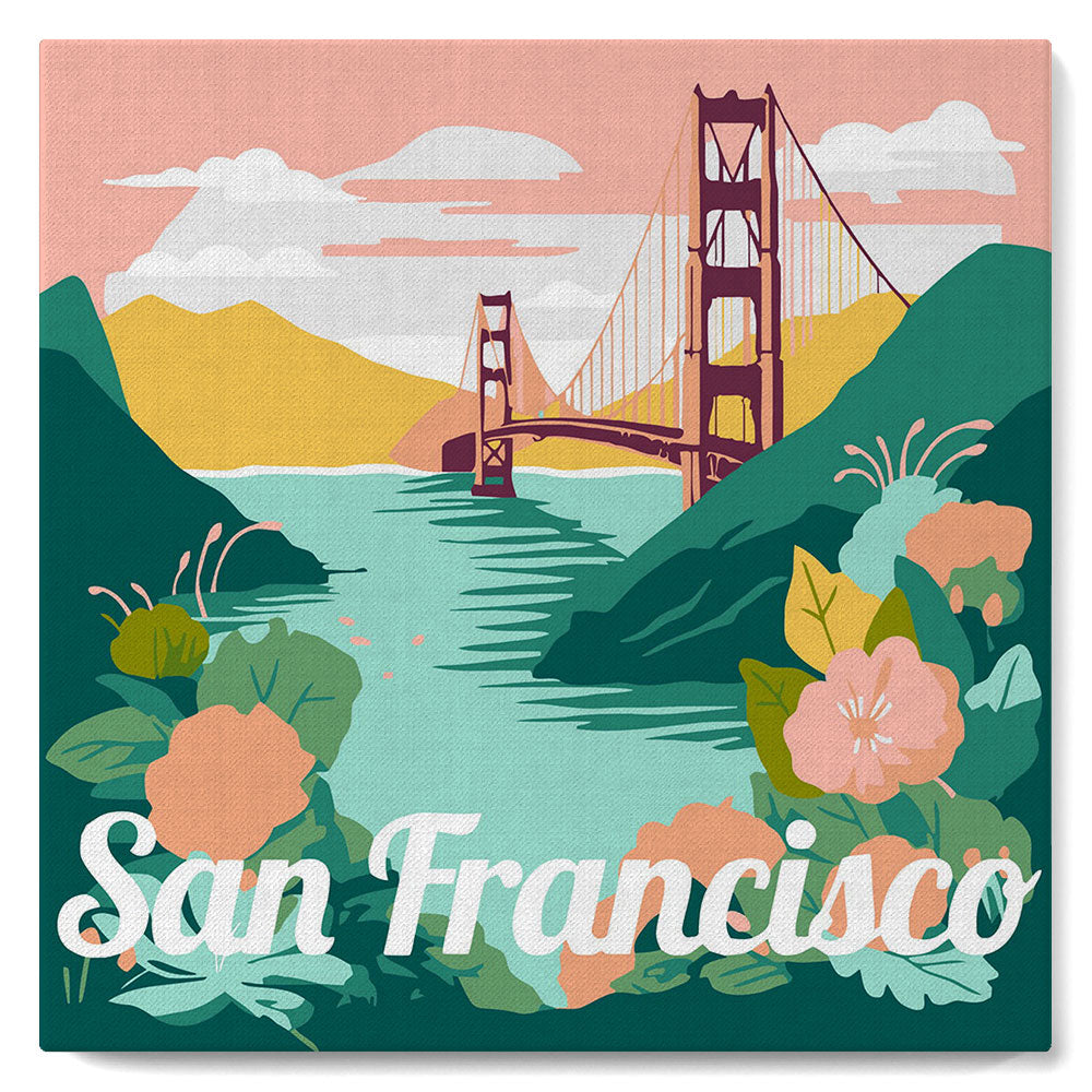 Mini Peinture par Numéros 20x20cm avec cadre San Francisco– Figured'Art ...