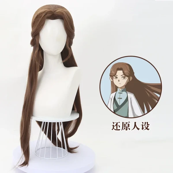 Seven Jiang Huilian Anime Scissor Cosplay Perruque, Cheveux Longs Brun Clair, ixd'Halloween, Perruque Py Play Cos + Bonnet Gratuit - AliExpress 200165144