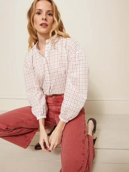 Chemise carreaux Tattersall femme