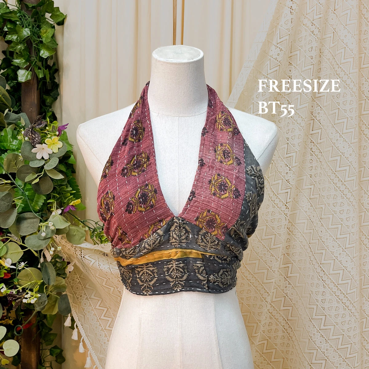 Kantha Hand Stitched Bralette