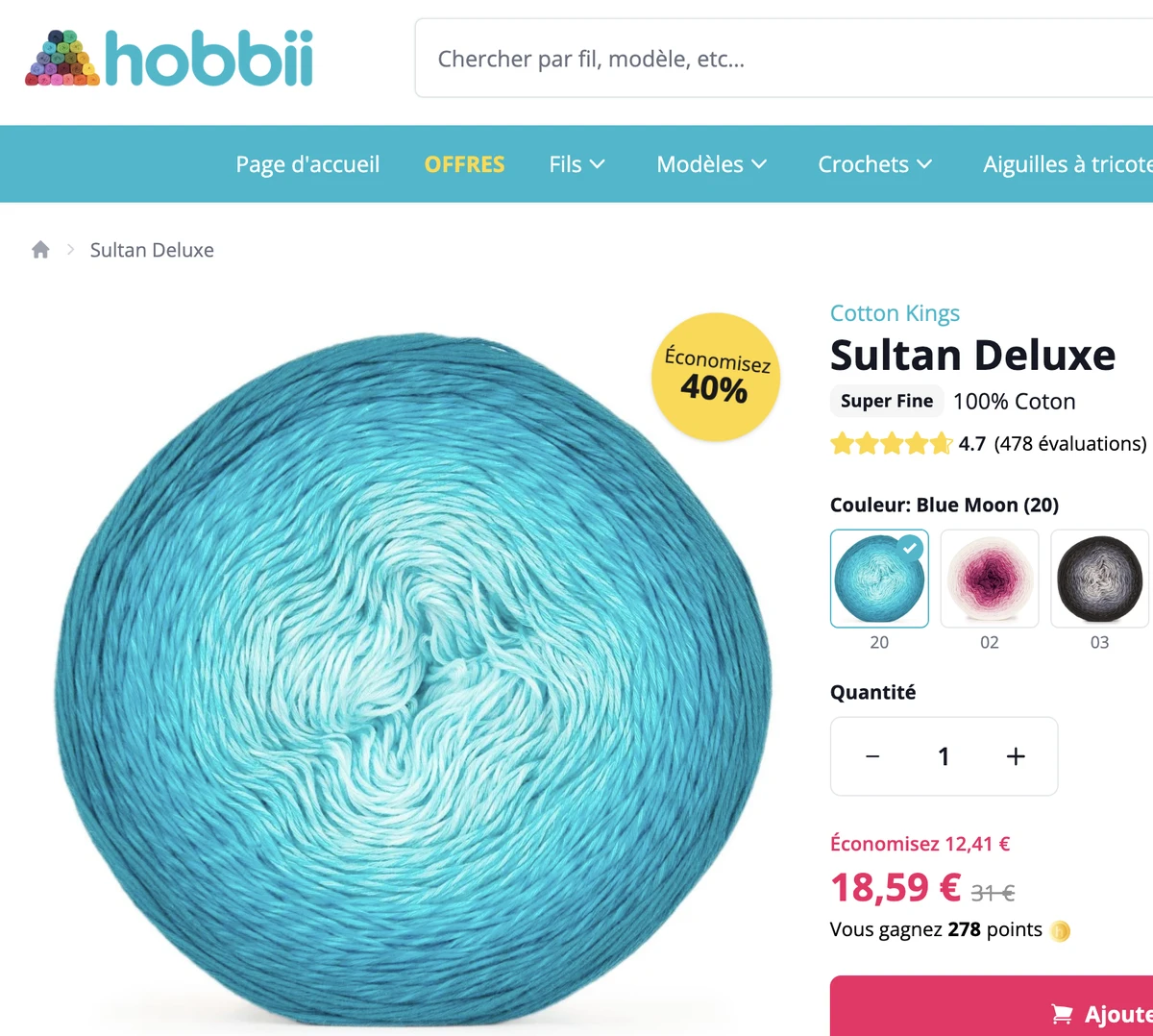 Sultan Deluxe - Couleur: Blue Moon (20)