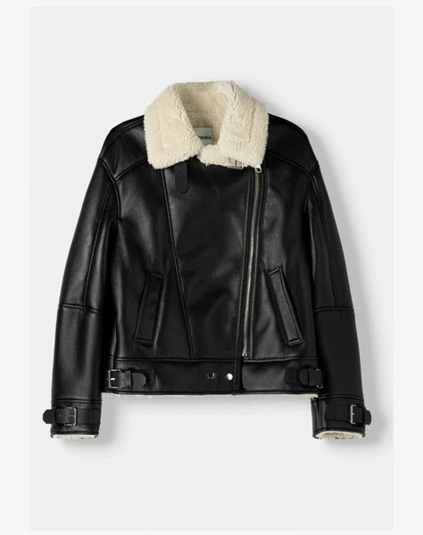 DOUBLE-FACED  BIKER  - Veste en similicuir - black