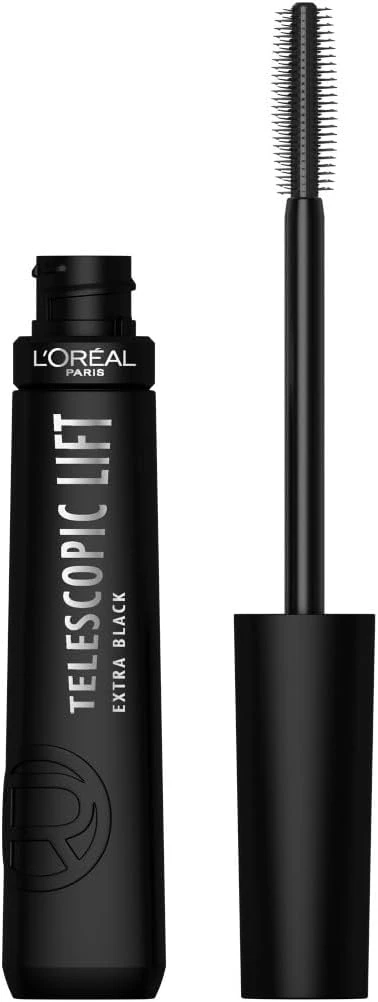 L'Oréal Paris - Mascara Volume and Length +5 mm - Without Package - Ceramic Infused - Telescopic Lift Extra Black