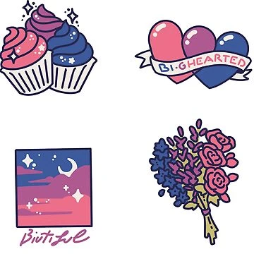 Mèmes bisexuels - feuille d'autocollants | Sticker