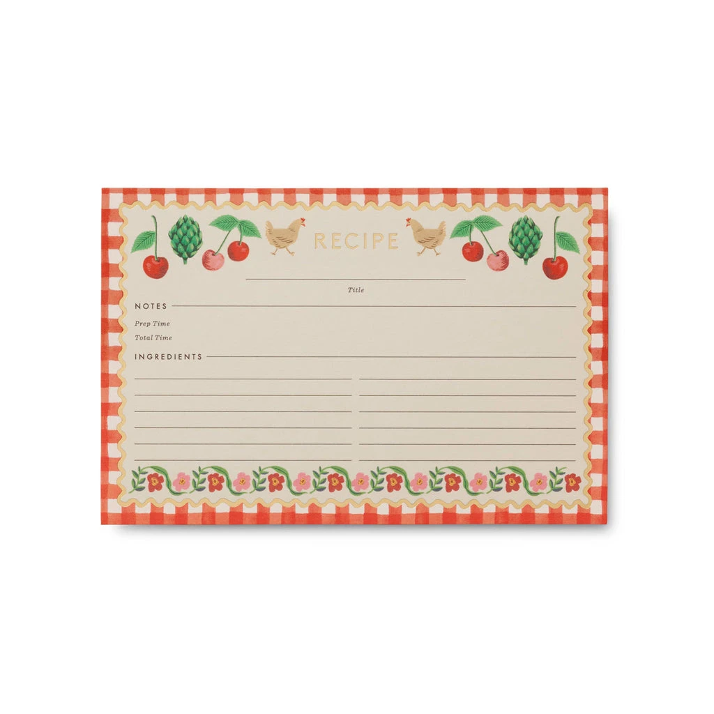 Fiches recettes Rifle Paper Co - Cherry Farm (set de 12)