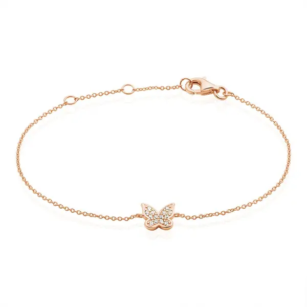 Bracelet Anne-lise Argent Rose Oxyde De Zirconium