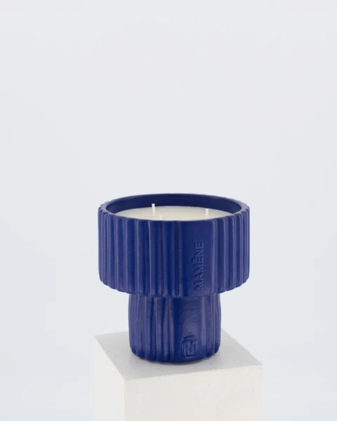 Bougie Podium Medium Bleu Cobalt SIMONE