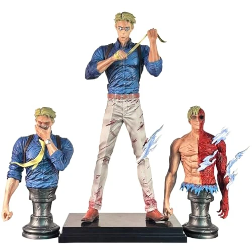 Jilijia Nanami Kento Figurine JJK Statue 30 cm Version endommagée de combat Figurine d'anime Modèle avec accessoires Objet de collection Décoration de table Cadeau