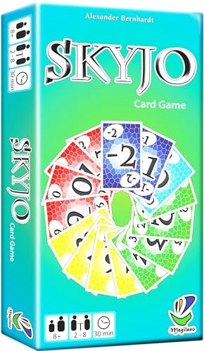 magilano SKYJO, Jeu de Cartes Amusant pour Les Jeunes et Les Moins Jeunes, des soirées de Jeu Amusantes dans Le Cercle d'amis et de Famille.