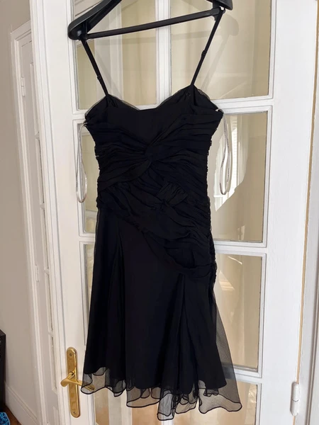 Karen millen - robe de cocktail,noire taille 36- 100% soie